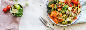 nutritious vegetarian food being served on a table