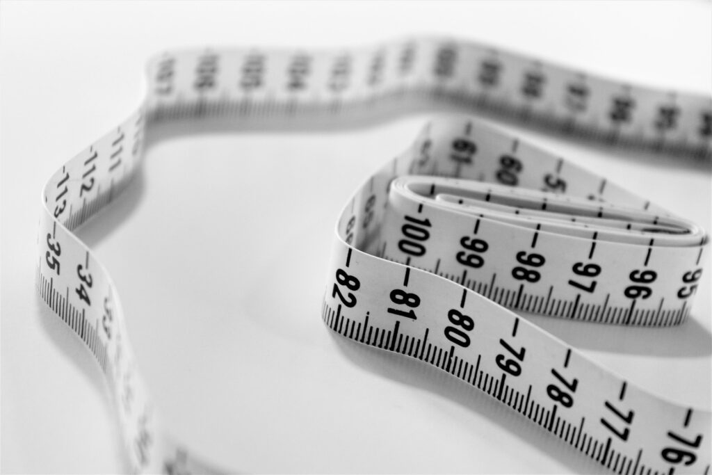 close up of soft measuring tape